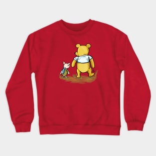 Winnie the Pooh and Piglet go for a walk Crewneck Sweatshirt